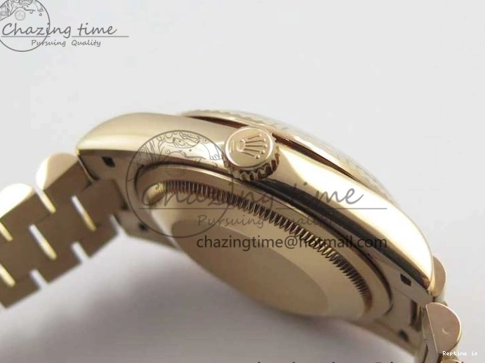 0108 Day-Date 36 RG 128239 Bp Maker Best Edition Pink Dial on RG President Bracelet Sporty 3136